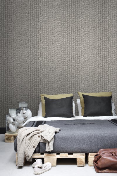 ESTAhome Tapete Seilmuster Dunkelgrau - 53 cm x 10.05 m - 138248