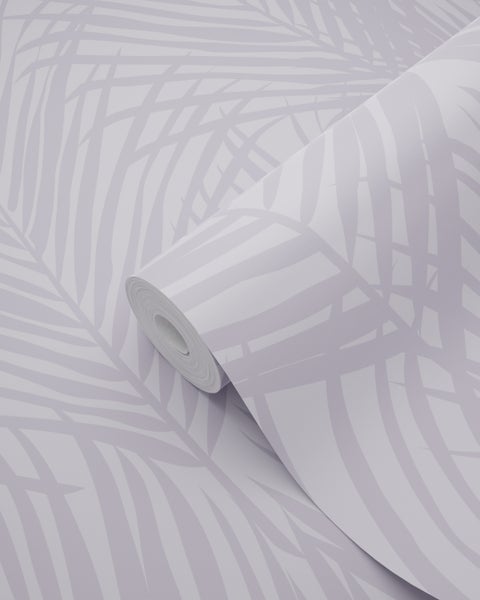 ESTAhome Tapete Palmblätter Violett - 53 cm x 10.05 m - 139573