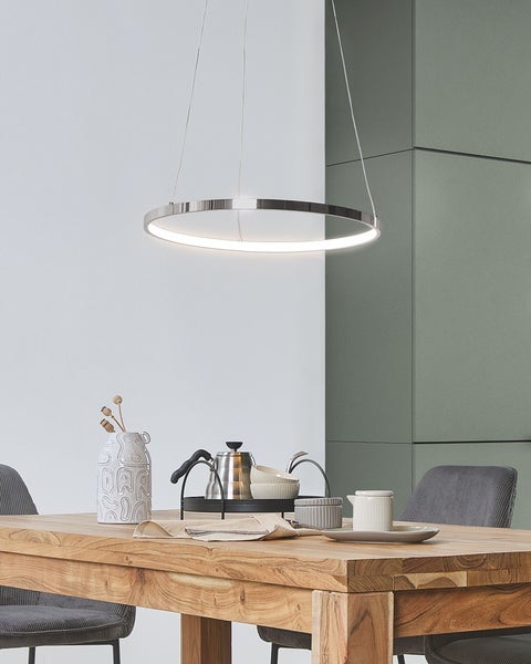 LED Hängeleuchte JORDAN Metall Silber
