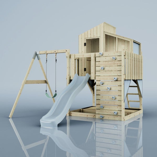 PolarPlay Spielturm Lotta aus Holz in Blau,