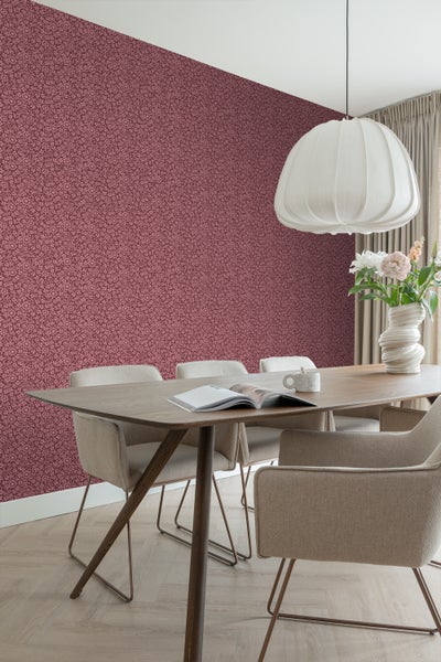 ESTAhome Tapete Blumen Aubergineviolett - 50 x 900 cm - 131672