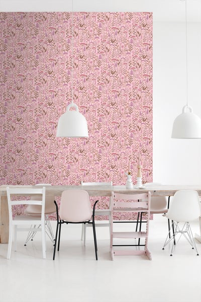 ESTAhome Tapete Feldblumen Rosa - 50 x 900 cm - 131551