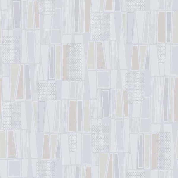 Borastapeter Tapete geometrisches Motiv Grau und Beige - 53 cm x 10.05 m - 660038