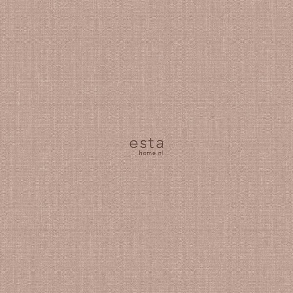 ESTAhome Tapete Leinen-Optik Altrosa - 53 cm x 10.05 m - 148743