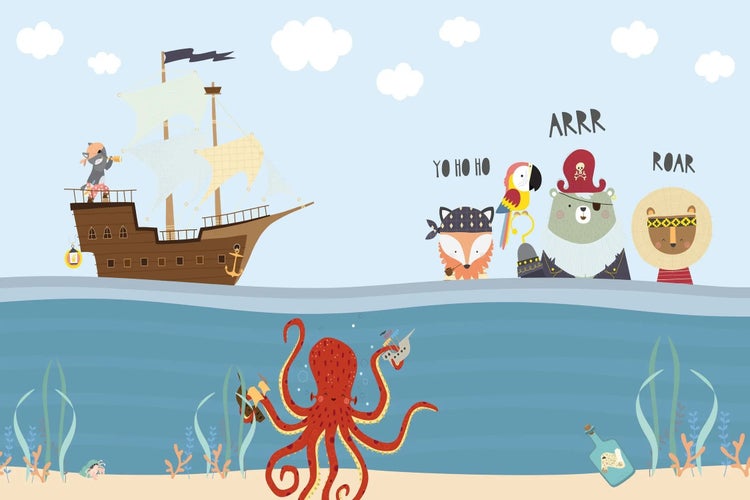 Kindertapete Piraten 300 x 280 cm