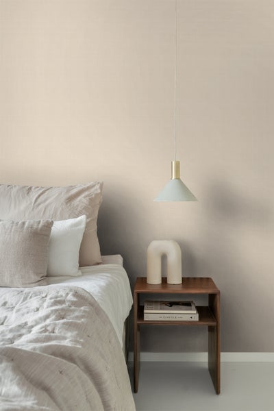 ESTAhome Tapete Leinen-Optik Sandbeige - 53 cm x 10.05 m - 139545