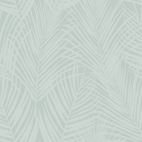 Origin Wallcoverings Tapete Palmenblätter Seladongrün - 53 cm x 10.05 m - 347742