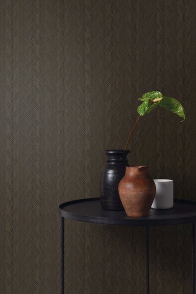 Masureel Tapete geometrisches Motiv Schwarz - 53 cm x 10.05 m - 632107