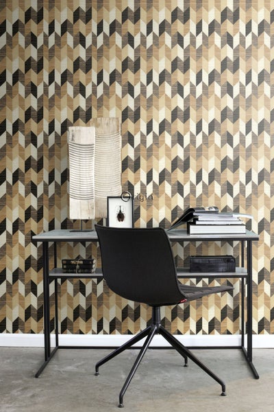 Origin Wallcoverings XXL-Vliestapete 3D Grasmuster Schwarz, Beige und Creme-Beige - 50 x 900 cm - 357214