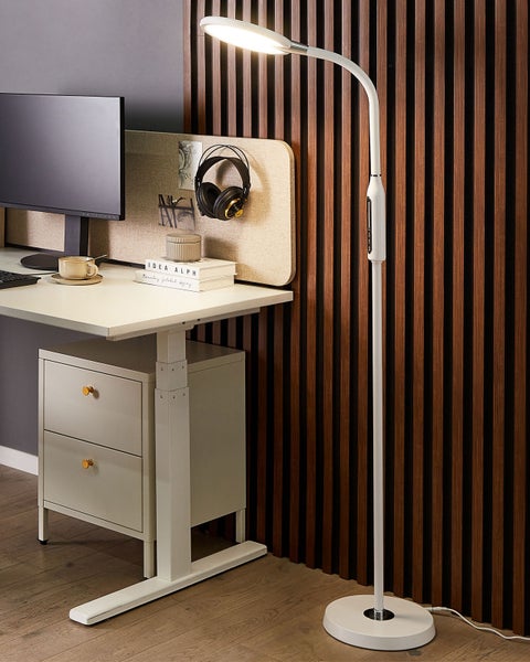 LED Stehlampe CASSIOPEIA mit Dimmer Metall Weiß