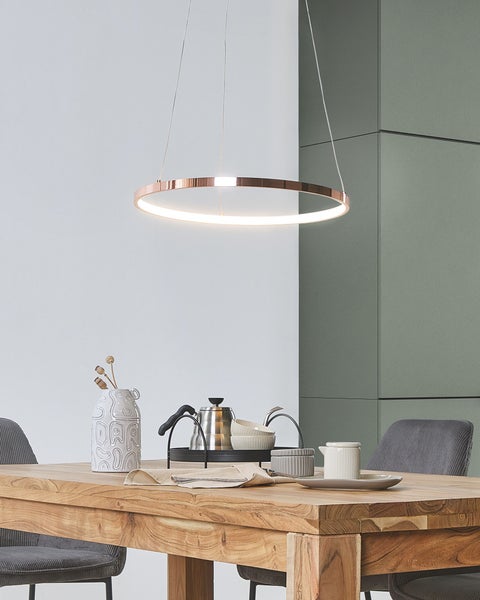 LED Hängeleuchte JORDAN Metall Roségold