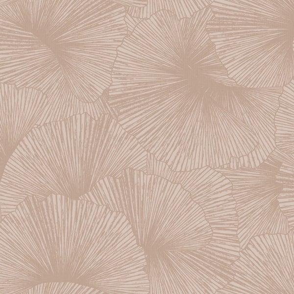 Origin Wallcoverings Tapete 3D Muster Blätter Altrosa - 53 cm x 10.05 m - 348009
