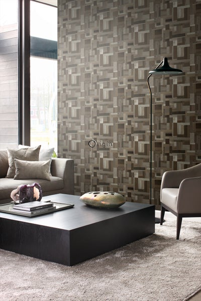 Origin Wallcoverings Tapete Altholz-Motiv Dunkelbraun - 53 cm x 10.05 m - 337221