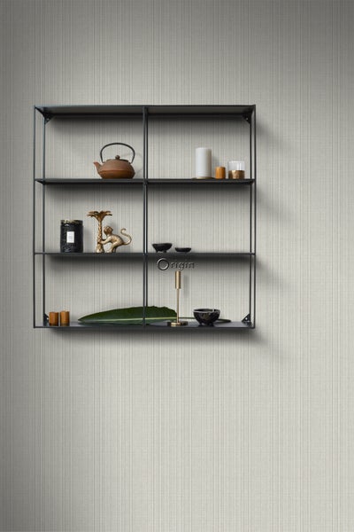 Origin Wallcoverings Tapete Gewebeoptik Hellgrau - 53 cm x 10.05 m - 347630
