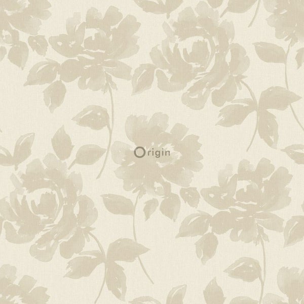 Origin Wallcoverings Tapete Rosen Creme-Beige - 53 cm x 10.05 m - 347031