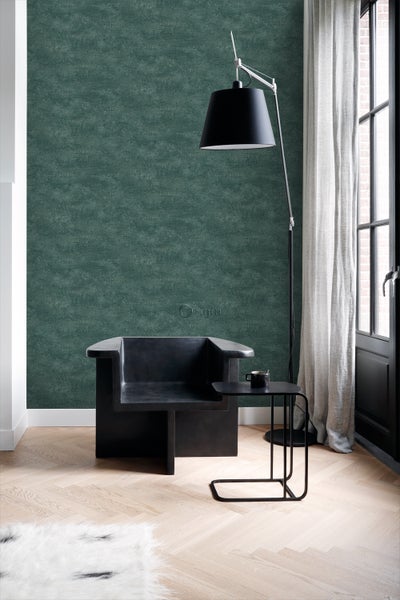 Origin Wallcoverings Tapete Naturstein mit Craquelé-Effekt Smaragdgrün - 53 cm x 10.05 m - 347561