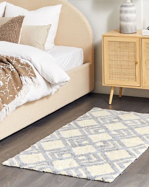 Teppich NEVSEHIR Beige 80 x 150 cm Baumwolle