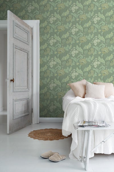 Duro Tapete Blumen Grün - 53 cm x 10.05 m - 661200