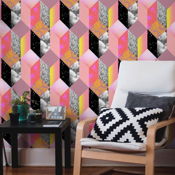 Walls4You Tapete geometrisches Motiv Multicolor - 53 cm x 10 m - 640156