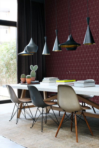 Origin Wallcoverings Tapete grafische Dreiecke Rot - 53 cm x 10.05 m - 347718