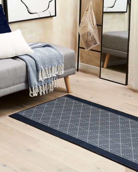 Teppich CHARVAD Marineblau 70 x 200 cm