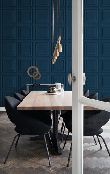 Origin Wallcoverings Tapete Holzwandverkleidung Dunkelblau - 53 cm x 10.05 m - 347812