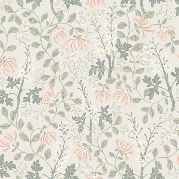 Borastapeter Tapete Blumen Beige - 53 cm x 10.05 m - 662658