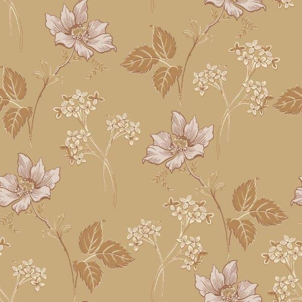 Borastapeter Tapete Blumen Gelb - 53 cm x 10.05 m - 660836