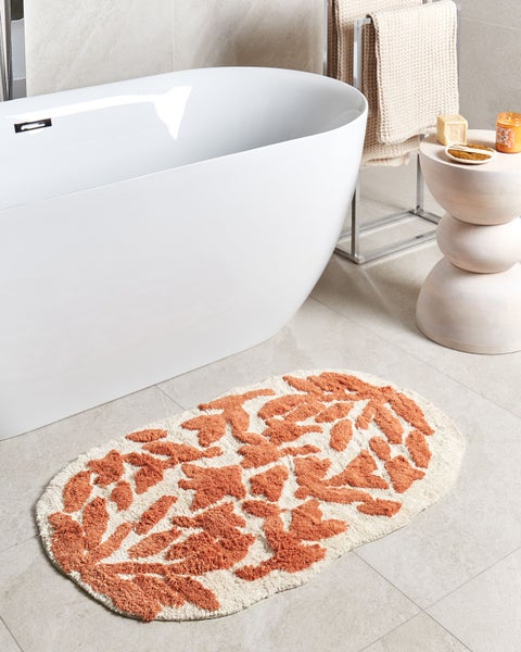 Badematte DERIK Orange 60 x 90 cm Baumwolle