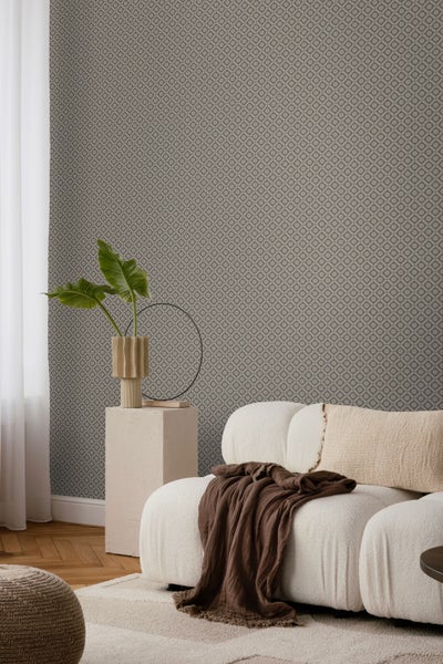 Borastapeter Tapete Fliesenmuster Schwarz - 53 cm x 10.05 m - 660577