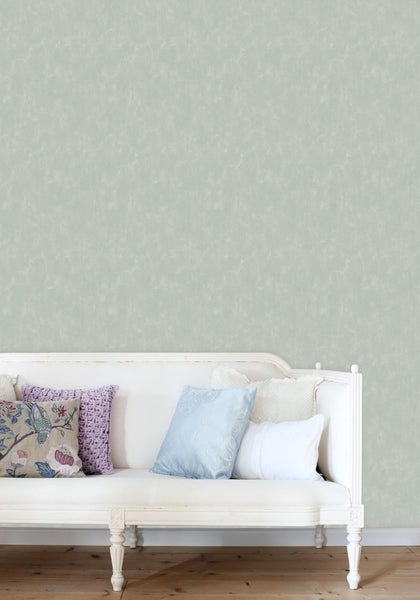 ESTAhome Tapete Kreidefarbe-Look Grau - 53 cm x 10.05 m - 128004