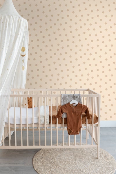 ESTAhome Tapete Punkte Beige - 53 cm x 10.05 m - 139730