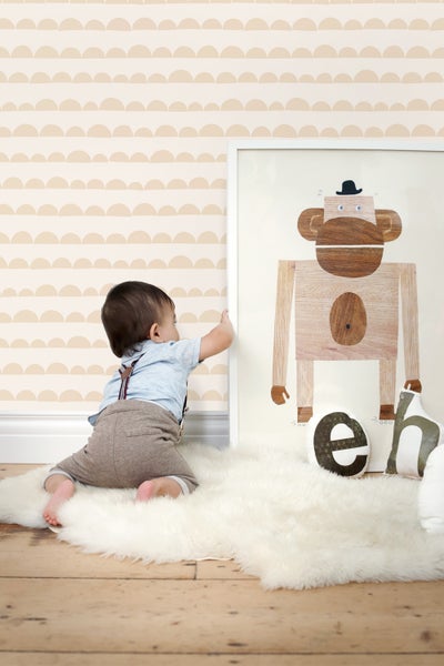 ESTAhome Tapete grafisches Motiv Beige - 50 x 900 cm - 139728