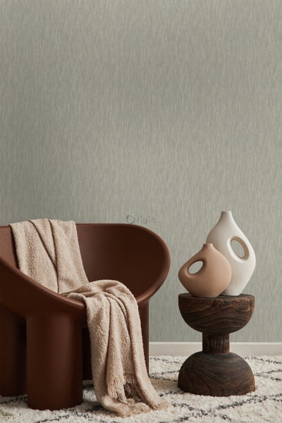 Origin Wallcoverings Tapete 3D Grasmuster Leinen-Optik Braun - 53 cm x 10.05 m - 347315