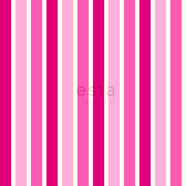 ESTAhome Tapete Streifen Rosa - 53 cm x 10.05 m - 115818