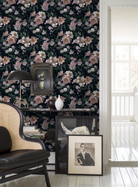 Borastapeter Tapete Blumen Rosa - 53 cm x 10.05 m - 660439