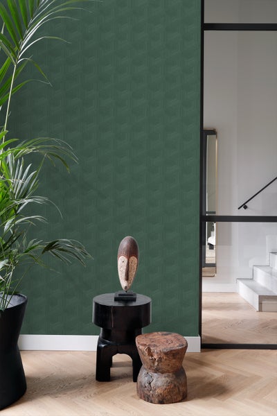 Origin Wallcoverings Tapete 3D-Muster Dunkelgrün - 50 x 900 cm - 347997