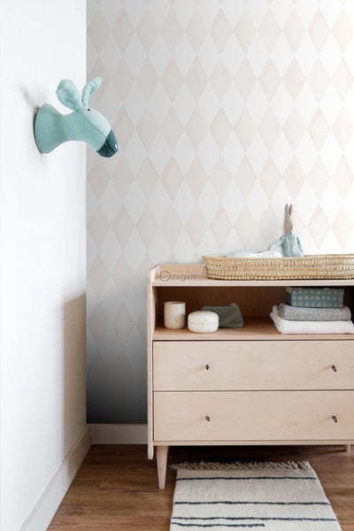 Origin Wallcoverings Tapete Karomuster Crème-Beige und Weiß - 53 cm x 10,05 m - 337216