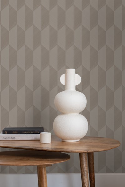 Origin Wallcoverings Tapete 3D Muster Taupe - 50 x 900 cm - 348039