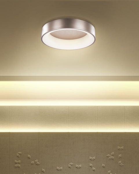 LED Deckenlampe DAWEI Metall Hellbraun