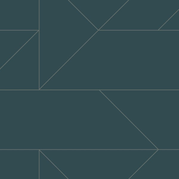 Origin Wallcoverings Tapete grafische Linien Dunkelblau - 53 cm x 10.05 m - 347725