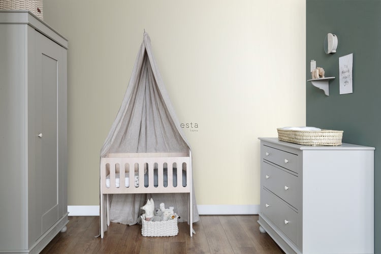 ESTAhome Tapete feine Punkte Crême-Beige und Silber - 53 cm x 10.05 m - 137313