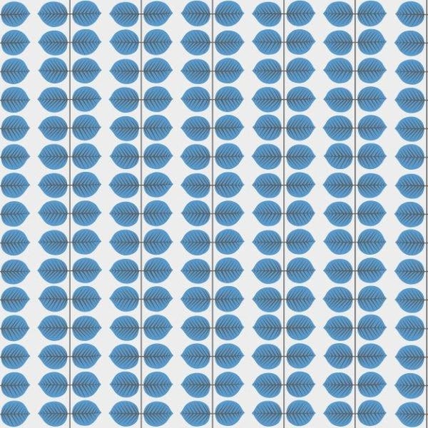 Borastapeter Tapete Blätter Graublau - 53 cm x 10.05 m - 660681