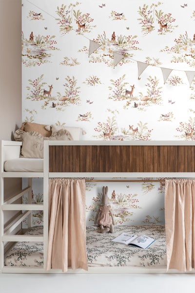 ESTAhome Fototapete Hirsche Grün und Braun - 200 x 279 cm - 159055