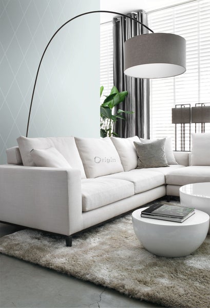 Origin Wallcoverings Tapete Karomuster Eisblau - 53 cm x 10.05 m - 345720