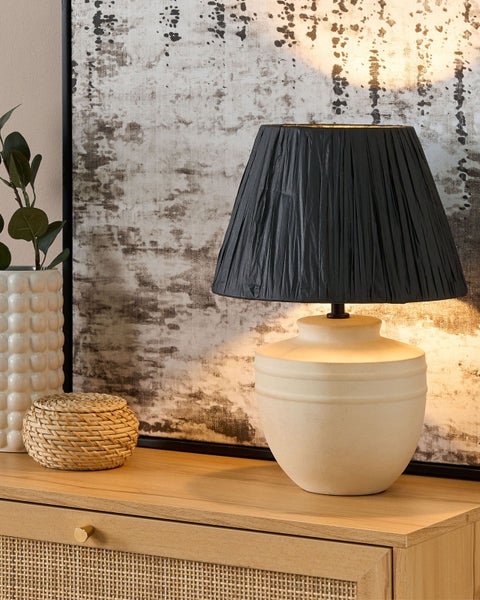 Tischleuchte TIGRE Keramik Beige