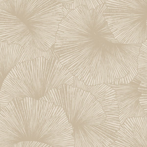 Origin Wallcoverings Tapete 3D Muster Blätter Beige - 53 cm x 10.05 m - 348006