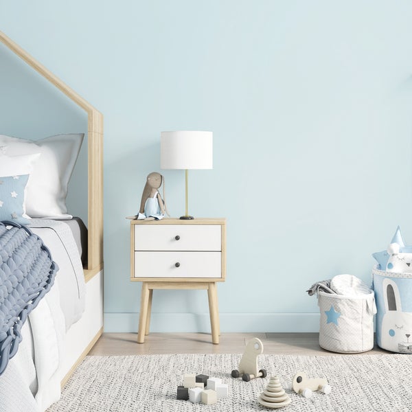 MissPompadour Wandfarbe Kinderzimmer Blau und Gelassen 2,5L mit hoher Deckkraft - geruchsneutrale, spritzfreie Kreidefarbe - atmungsaktiv, wasserbasiert, VOC-frei - LittlePomp