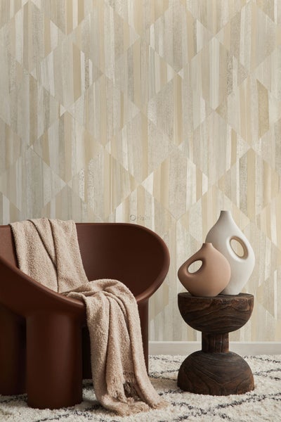 Origin Wallcoverings Fototapete 3D Holzoptik Sandbeige - 1,5 x 2,79 m - 357295