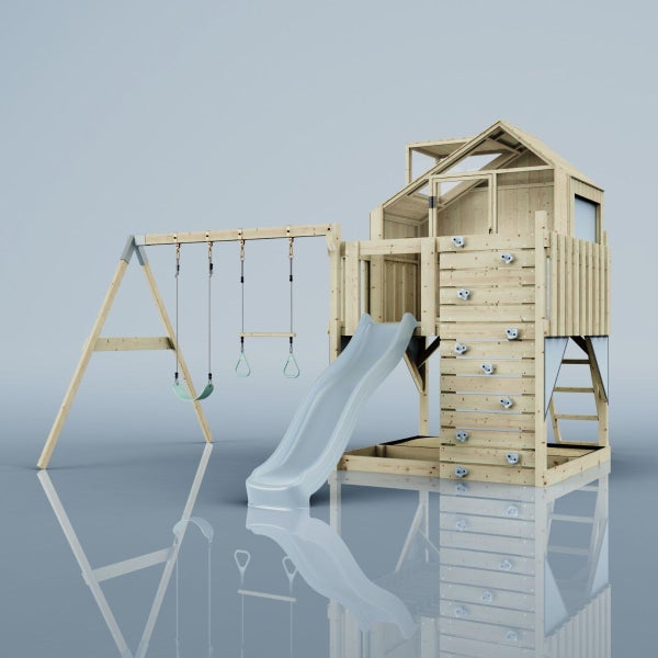 PolarPlay Spielturm Lasse aus Holz in Blau,